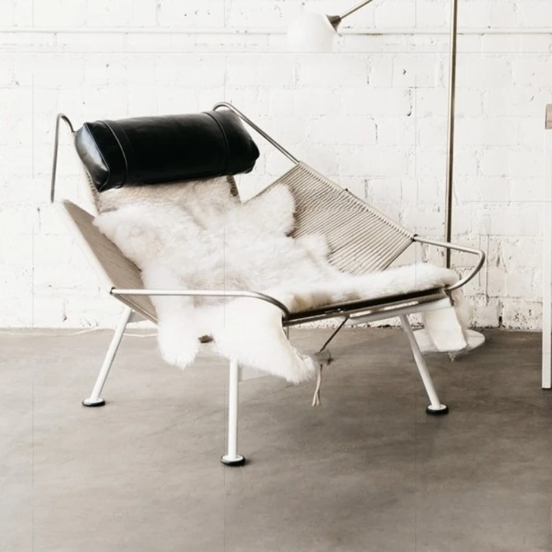 

Balcony sofa chair single leisure chair simple furniture outdoor sailing flag rope recliner