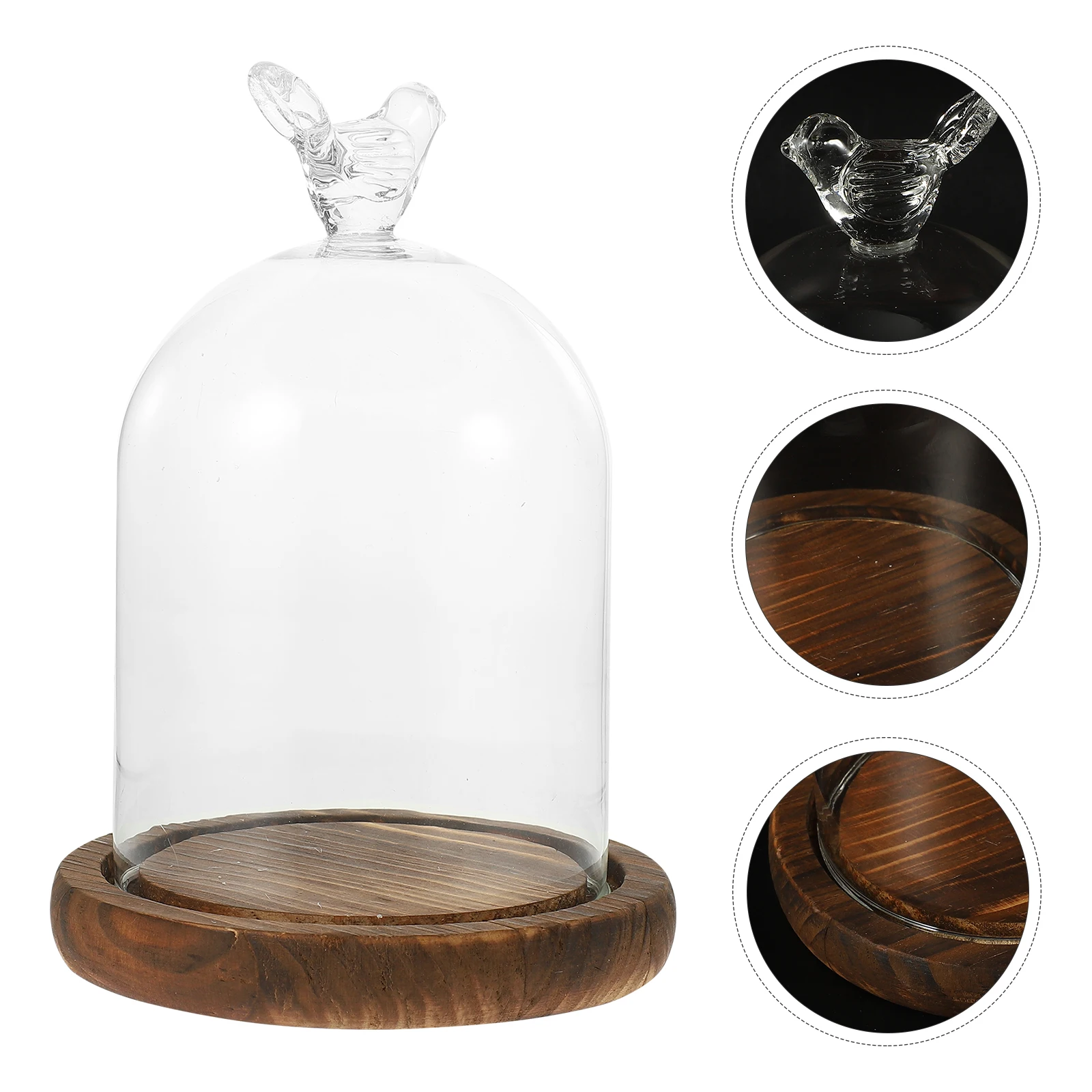 

Preserved Flower Glass Cover Eternal Christmas Dustproof Centerpiece Living Room Decor Cake Dessert Display Home Wedding Gift