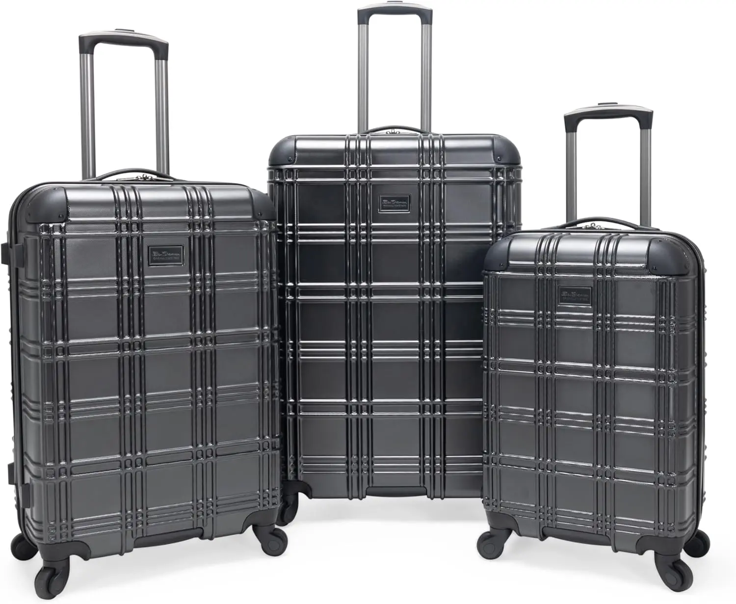 Nottingham Lightweight Hardside 4-Wheel Spinner Travel Luggage, Charcoal, 3-Piece Set (20