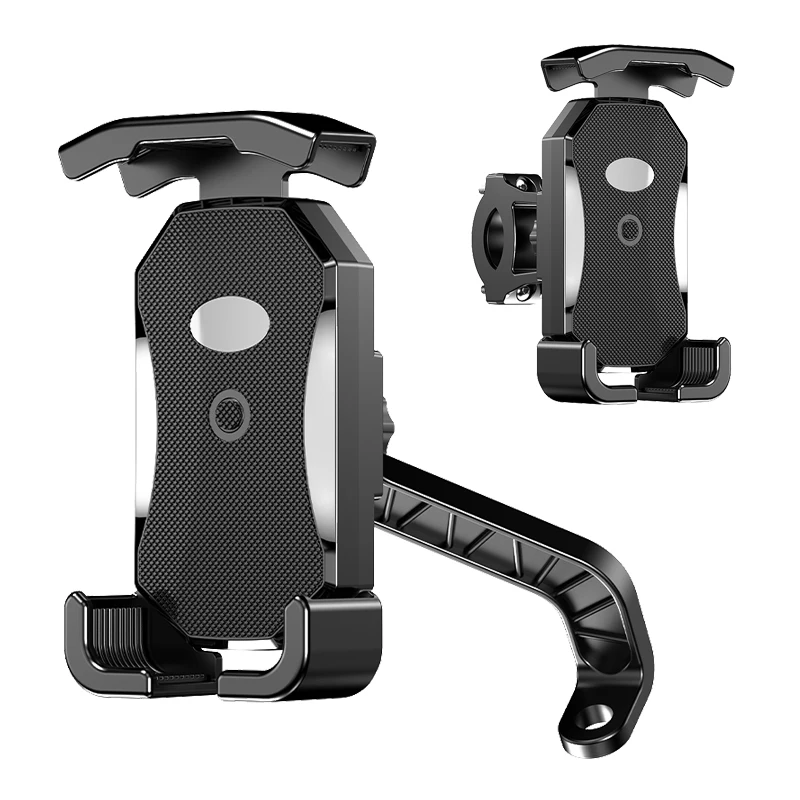 Universal Motorcycle Bicycle Phone Holder Bike Scooter Navigation Support Handlebar Rearview Mirror Phone Mount Clip GPS Bracket