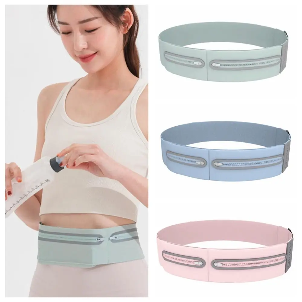 

С карманом для чайника, пояс для бега, легкая невидимая спортивная поясная сумка для марафона, многофункциональная сумка Veicro