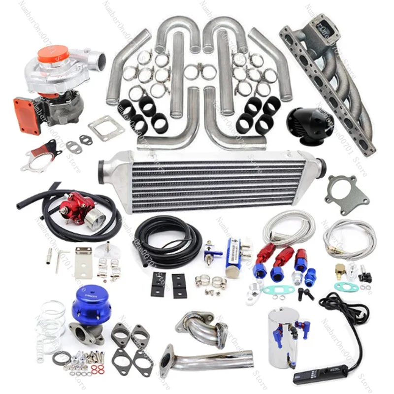 T3/T4 Turbo Kit for BMW E36 E46 325i 328i, 400HP Bolt-On for M50 M52, T3 Flange Cast Manifold