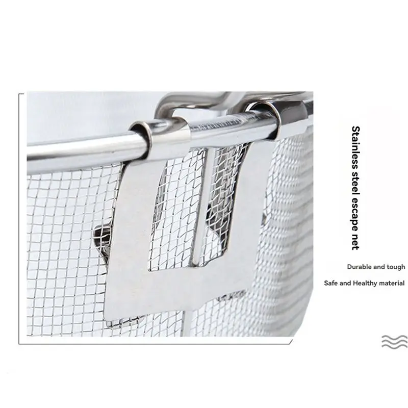 J1UL1N Folding Fry Basket Mesh Container 7 Inch Foldable Deep Fryer Basket With Handle For Frying And Food Presentation
