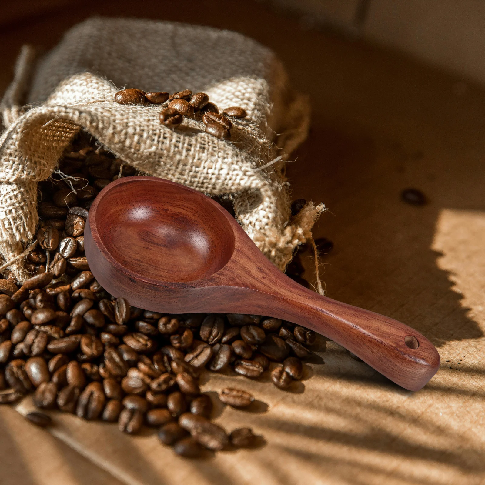 

Wooden Coffee Scoop Measuring Spoon Deep Bowl Ergonomic Handle Kitchen Essentials Baking Tea Milk Powder Measuring Tool