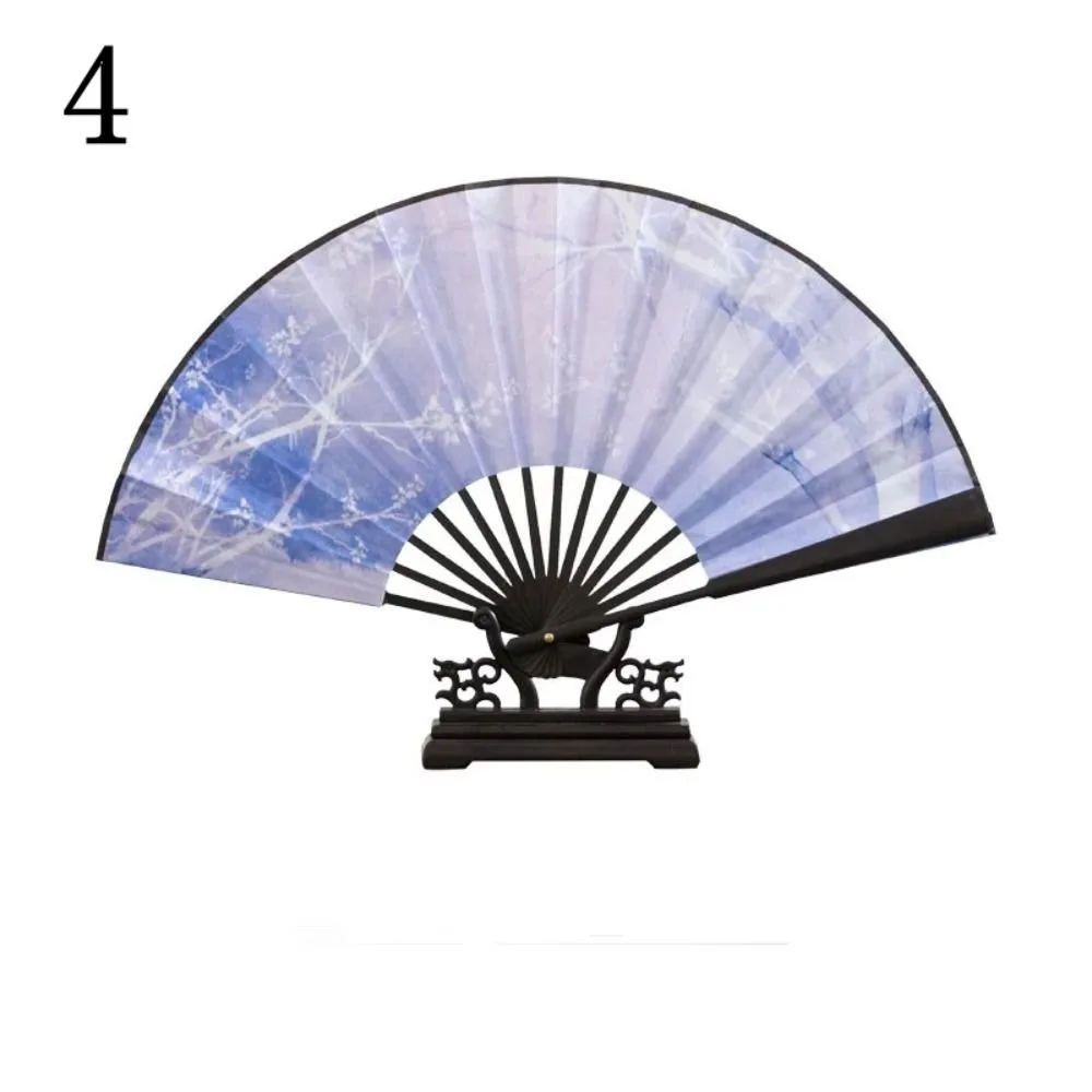 Large Chinese Style Folding Fan Thickened Durable Ancient Legends Folding Fan Portable Bamboo Dance Hand Fan Hanfu