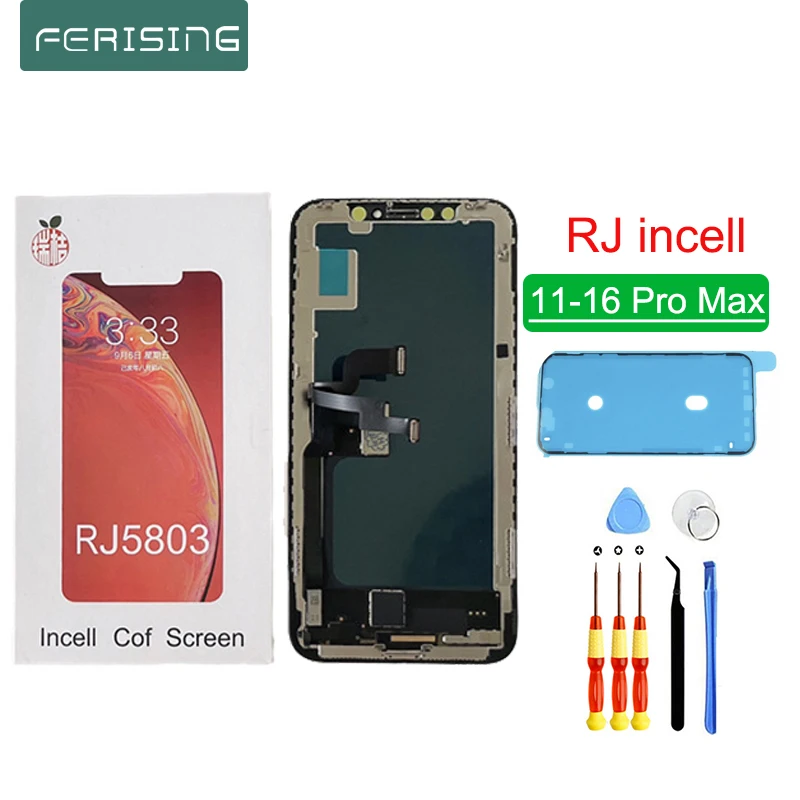 AAAAAA RJ incell Move IC Lcd For iPhone 16 Pro Max 11 12 13 14 15 Plus 3D Touch Display Screen For iPhone12 13 mIni Assembly