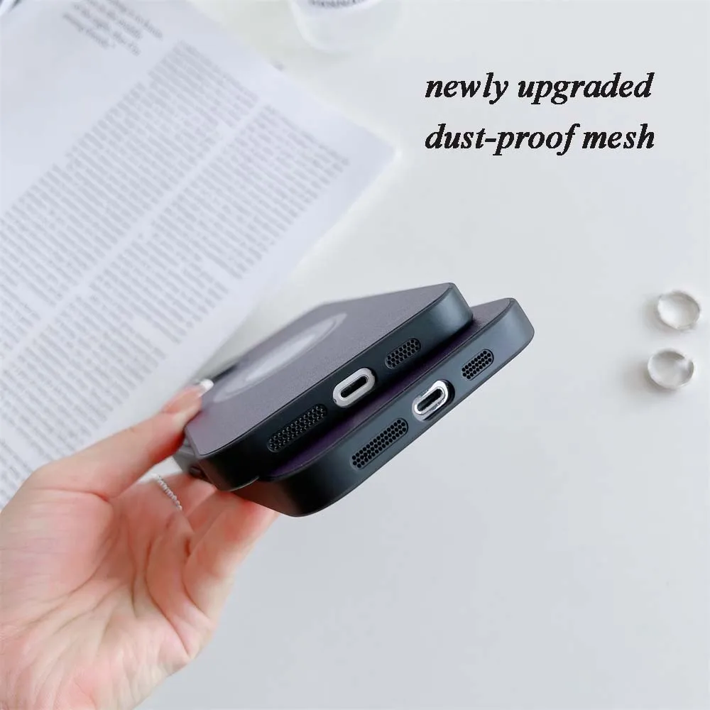 Magnetic Phone Case for iPhone 14 13 12 11 Pro Max Camera Lens Protection Glass for Magsafe Plus Strong Magnetism Force No Dust