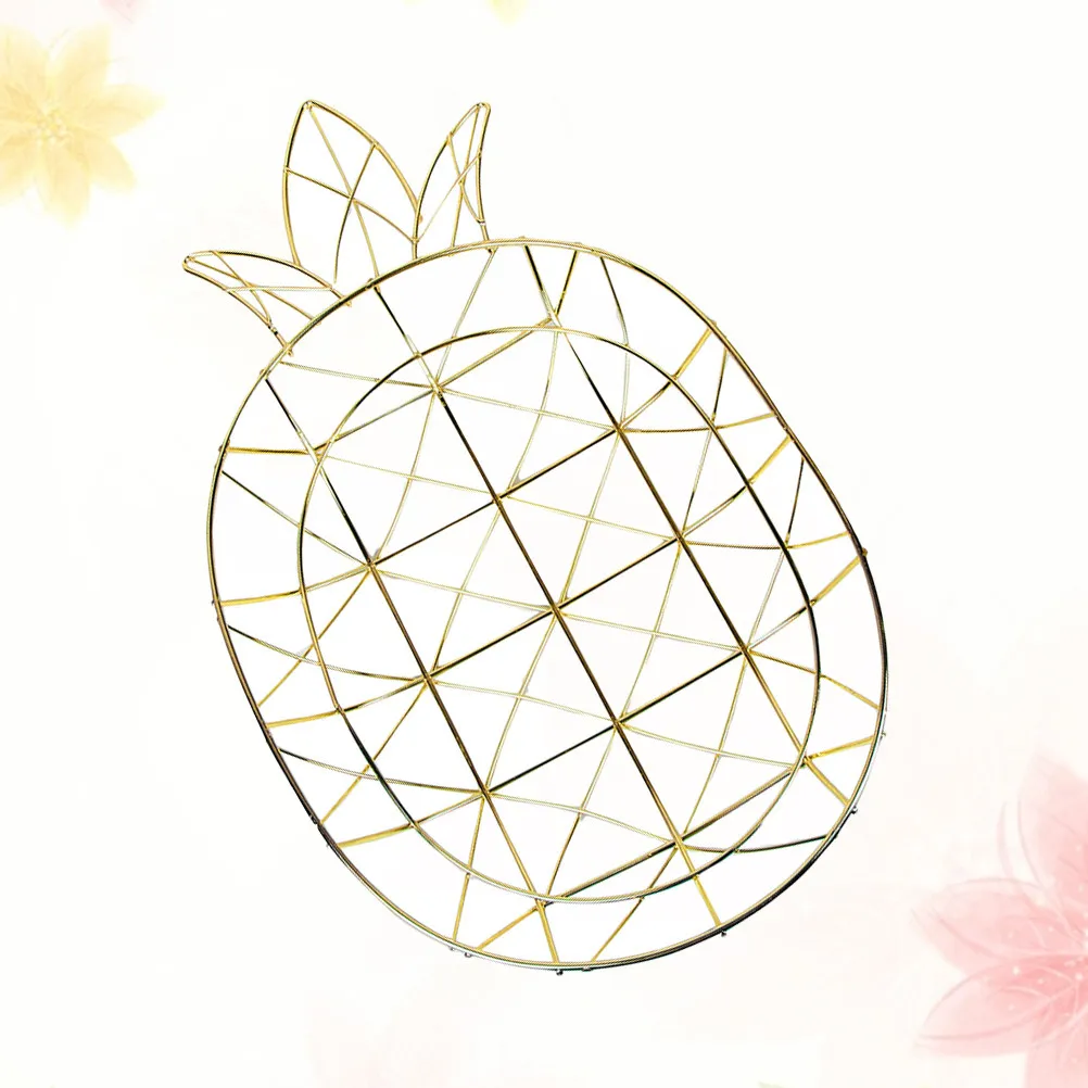 Hollow Iron Pineapple-Shaped Fruit Basket Bowl for Kitchen Living Room Decor Storage Organizer Display of Oranges Bananas