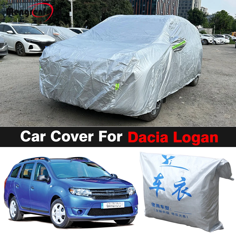 Full Car Cover For Dacia Logan Sedan Wagon Pickup Anti-UV Outdoor Sun Shade Rain Snow Fog Dust Protection Cover