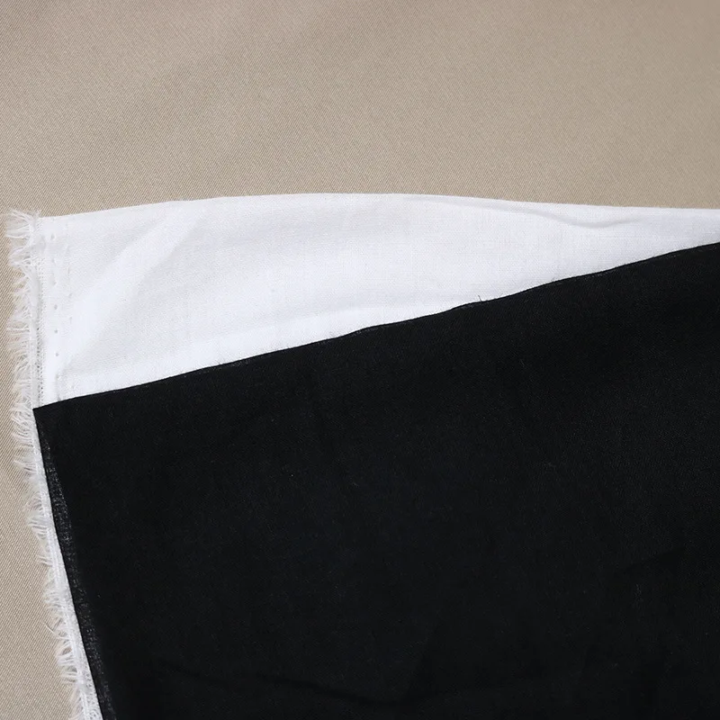 3/5/10m Muslin Cotton Gauze Fabric - Thin and Breathable Cotton Lining Fabric, Cheese Cloth, White and Black