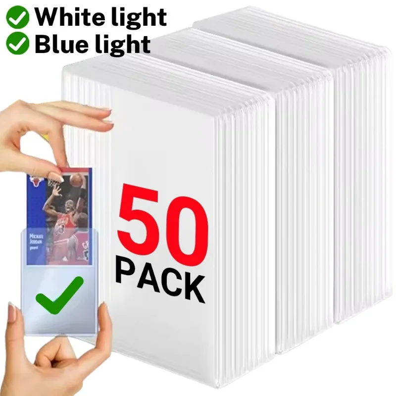 

1/25/50Pcs Transparent Card Sleeve Korean Kpop Card Sleeve with Protective Film Holder Idol Photo Game Card Holders Cover 35PT
