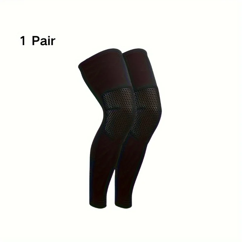

2pcs Compression Knee Pads, Support Lengthen Sport Sleeve Protector, Elastic Long Kneepad Brace, Volleyball Run Basketball Prote