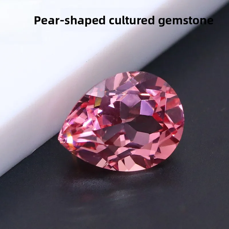 

2026 New Lab Grown Pink Topaz 1-3ct Drop Shape Pink Synthetic Color Gemstone