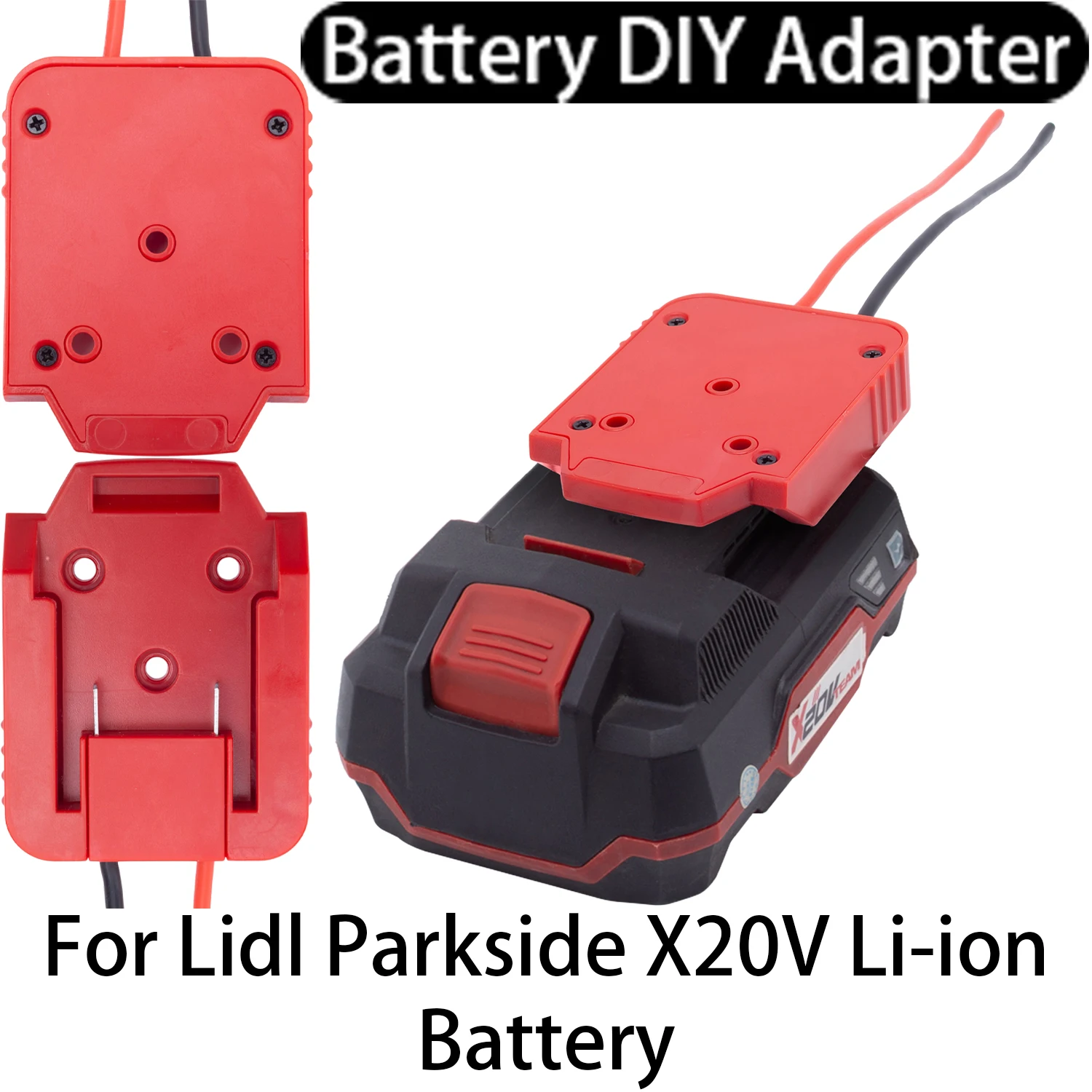 Lidl Parkside X20V 리튬 이온 배터리 용 배터리 DIY 어댑터 DIY 어댑터 14AWG 와이어 성능 커넥터