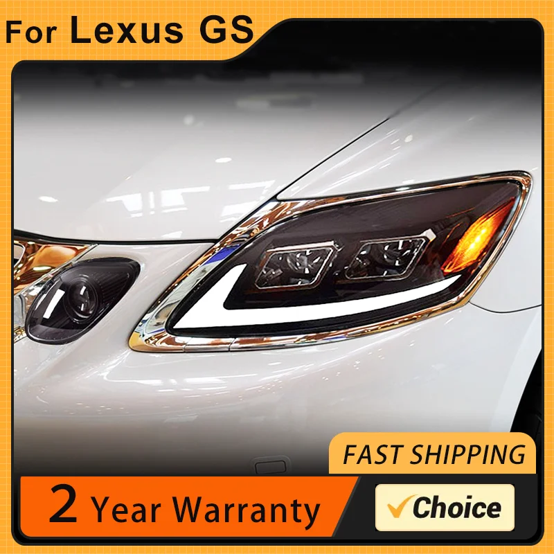 

LED Headlights For Lexus GS GS250 GS350 GS450 2004-2012 Full LED Head Lamp Dynamic turn signal led Projector Lens Front lights