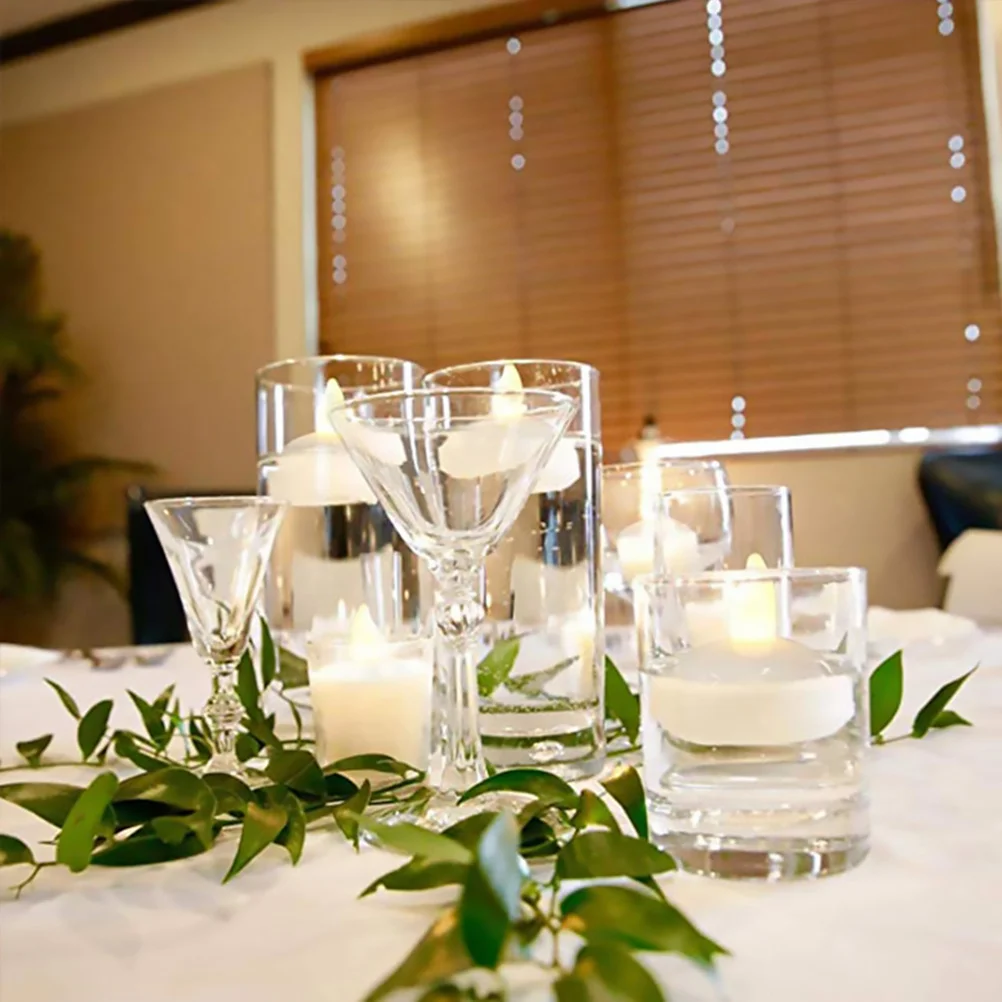 

12 pcs Floating Led Candles Waterproof Flameless Lights Decor For Wedding Garden Beach With Water Sensor Light Up
