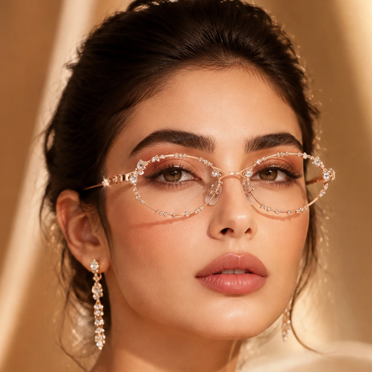 Women'S Fashion Glasses Non Prescription - زوج واحد من نظارات نسائية بإطار