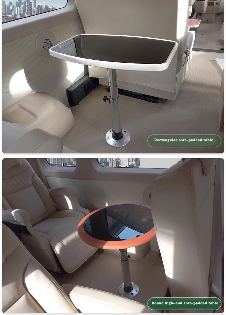 Pull-out Height-adjustable Table - Soft-padded Tabletop Special Table For RV And Business Vehicles For Modified Vehicles