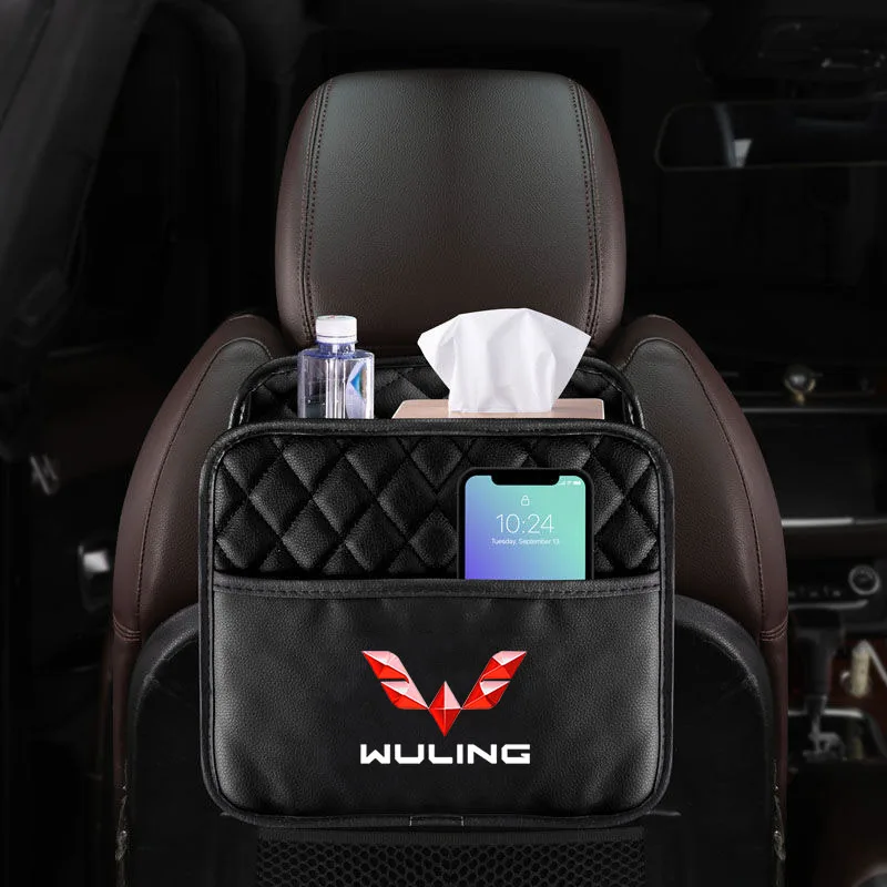 

Car Rear Seat Back Storage Bag for Wuling almaz Hongguang S cortez Victory 510 530 730 air EV 360 560 RS-5 Car Accessories