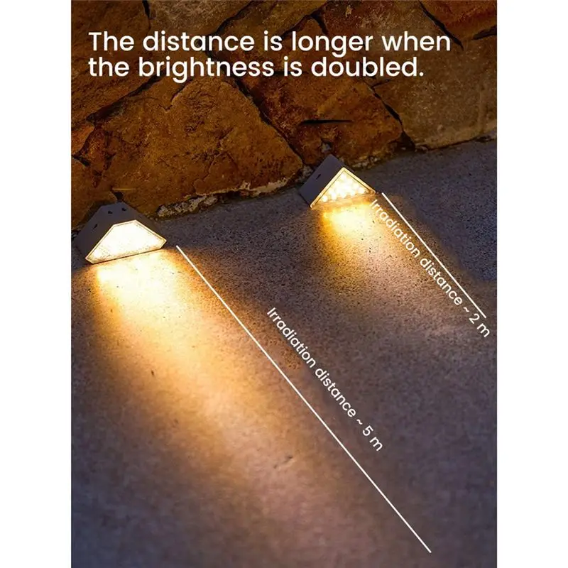 

【Горячий показано】4 шт. солнечные ступенчатые фонари, уличные водонепроницаемые лестницы, датчик человеческого тела, теплый свет для сада, рождественской дорожки, декабрь