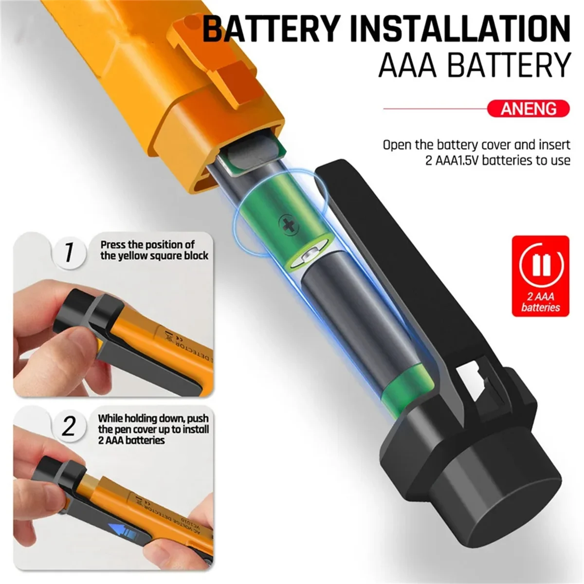 A002 New Meter Electric Sensor Test Pencil VC1010 12V to 1000V Current Digital Voltage Detectors Smart Tester Pen