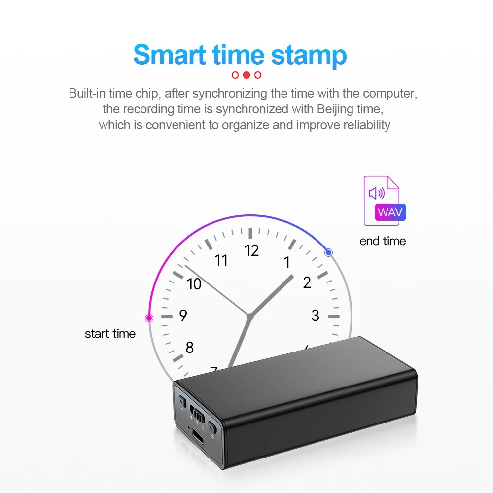 900 ساعة صغيرة الصوت المنشط مسجل صوتي 8G-64GB محرك فلاش USB الصوت الإملاء الضوضاء تقليل المغناطيس الجذب مشغل Mp3