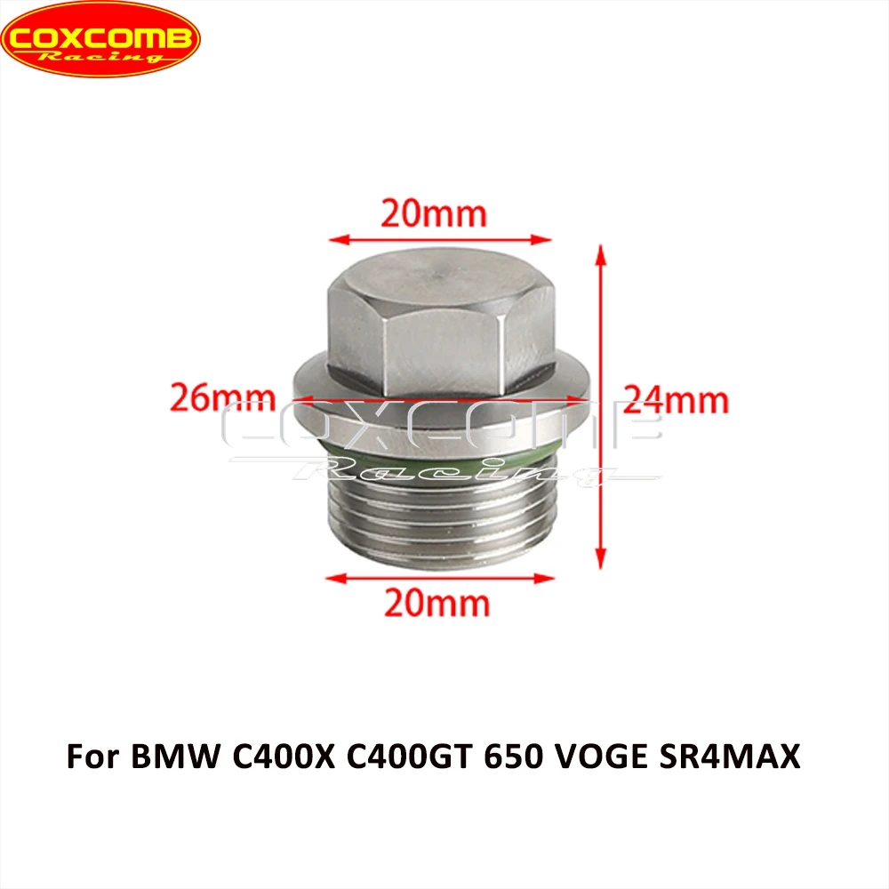 For BMW C400 C400GT C 400X 400GT 400 X GT 650 VOGE SR4MAX Motorbike Modified Stainless Steel Magnetic Oil Filter Screw Repairing view 2