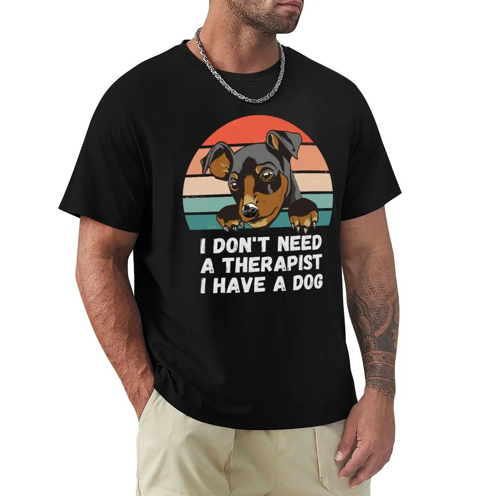 

I don't need a therapist, I have a dog T-Shirt vintage anime shirt vintage graphic tee men clothes