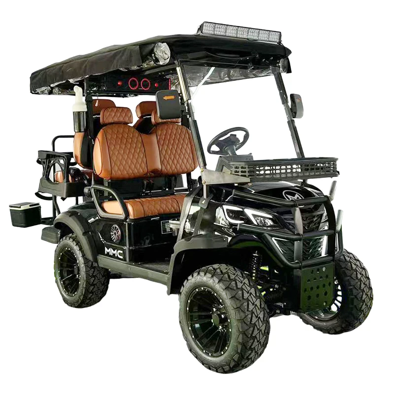 Popular MMC New Energy Comfortable Folding Club Sightseeing Car 4x4 4 Seat Hunting Buggy Off Road Electric Golf Cart