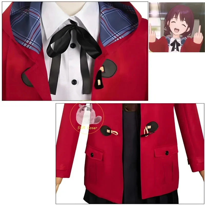 x;3,f'6;h9/Disfraz de Anime Nina Iseri para Cosplay de Girls Band Cry, Uniforme de Chaqueta y Falda JK, Togenashi Togeari Hallow6'h.8j,3/f'