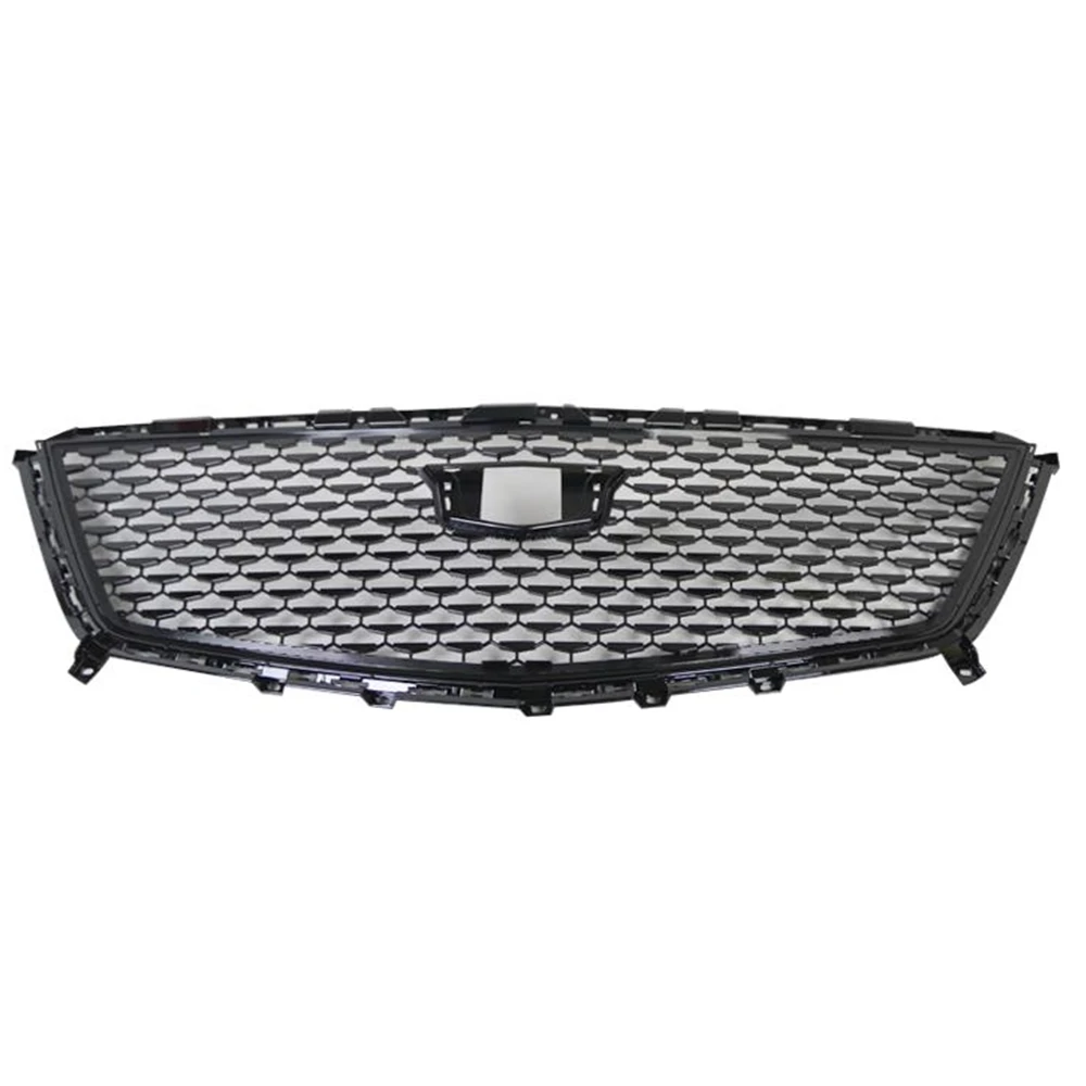 For Cadillac XT5 2016 2017 2018 2019 2020 2021 2022 2023 Front Grille Racing Grill Black/Silver Car Upper Bumper Hood Mesh Grid
