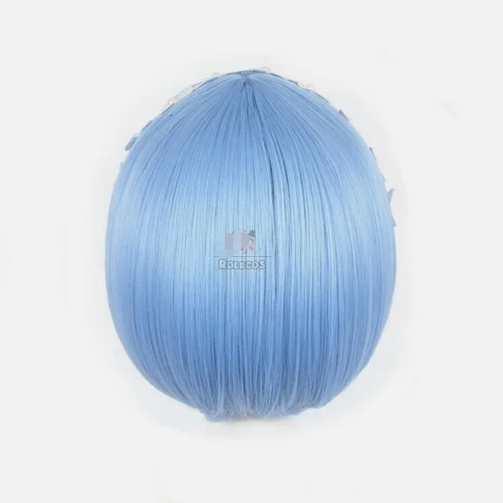 Starting Life in Another World Rem Anime Cosplay Wig Short Blue Bob Wig