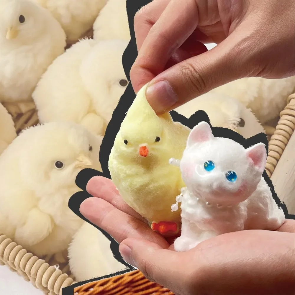 Quetschspielzeug Zappelspielzeug Stressabbau-Spielzeug Squishy Toy Katzenklaue Küken Katze Stressabbau-Spielzeug Simulation Plüschtiere