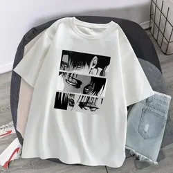 Anime Attack on Titan Printed T Shirt Cartoon Levi Ackerman Harajuku Unisex Short Sleeve Tops Tees Casual Tshirt Women T-shirt