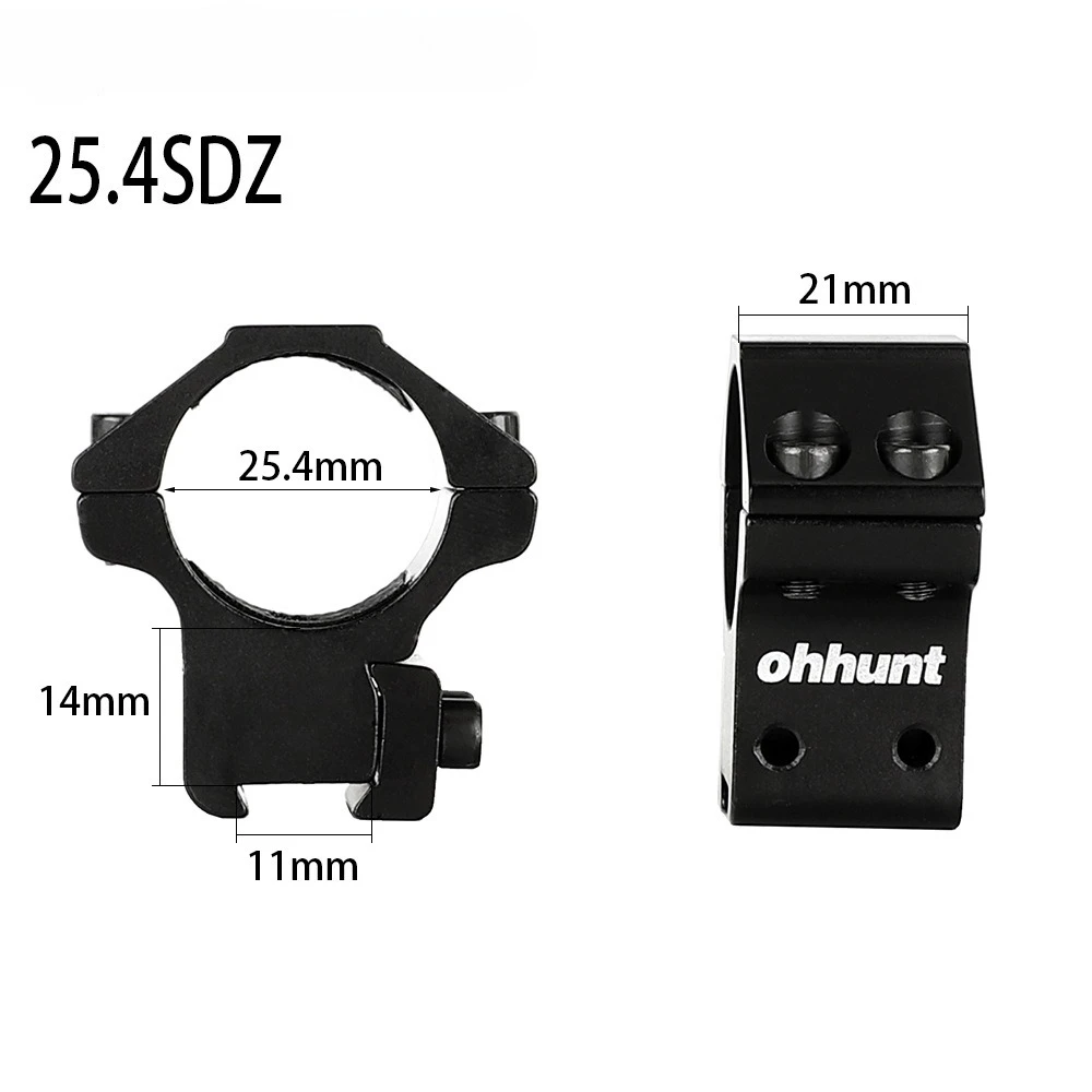 2PCs 1 inch 25.4mm Scope Rings 20mm Mount Medium Profile Hunting Scope Rings