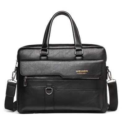 Maletín Retro de cuero para hombre, bolsos informales para ordenador portátil, bolsos de mensajero de viaje de negocios, Bolso de hombro cruzado