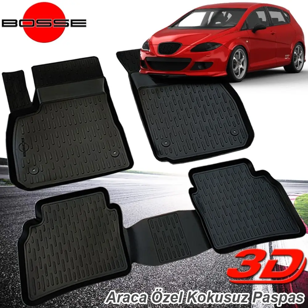 For Seat Leon Mat 3D Pool 2005 2012 BOSSE