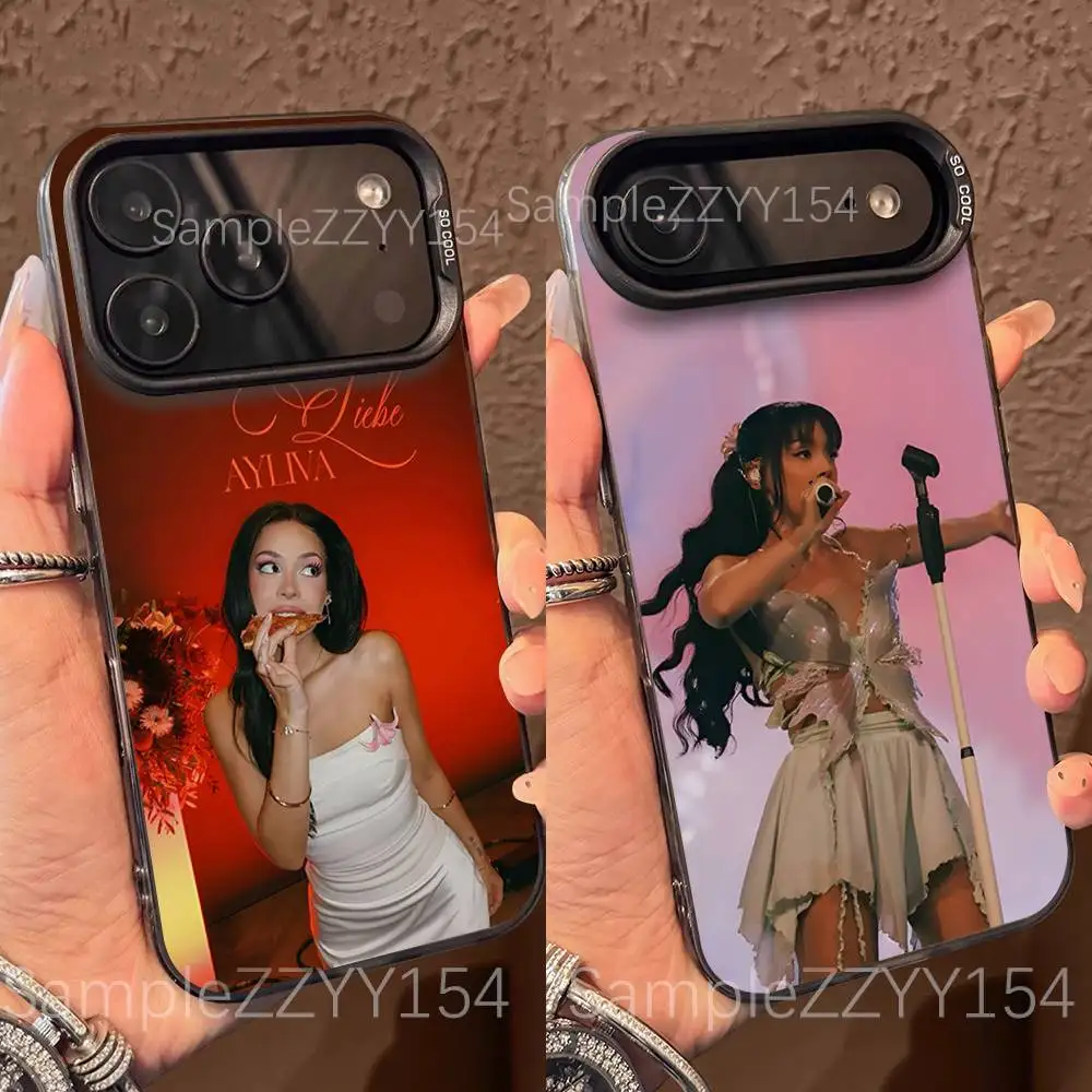 

Singer Ayliva In Liebe Phone Case For iPhone 17,16,15,14,13,12,X,8,Pro,Max,Plus,E,SE4,Air,Mini Black IMD Matte