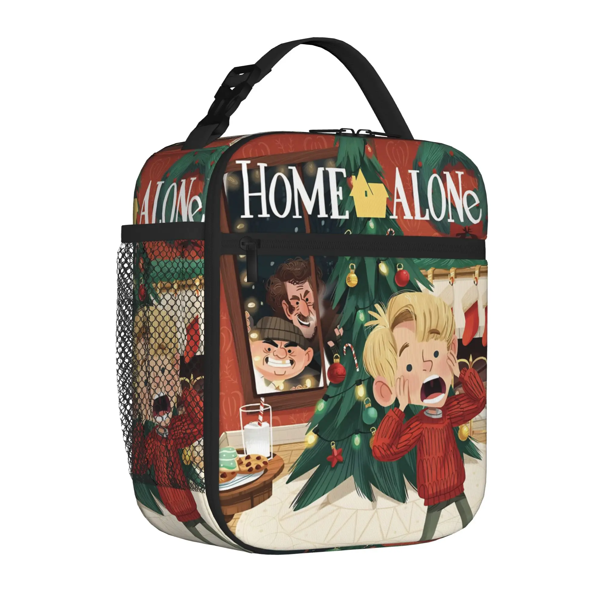 Insulated Lunch Tote Bag Home Alone Movie Kevin Comedy Causal Cute Cartoon Cooler Thermal Lunch Container with Handle For Office
