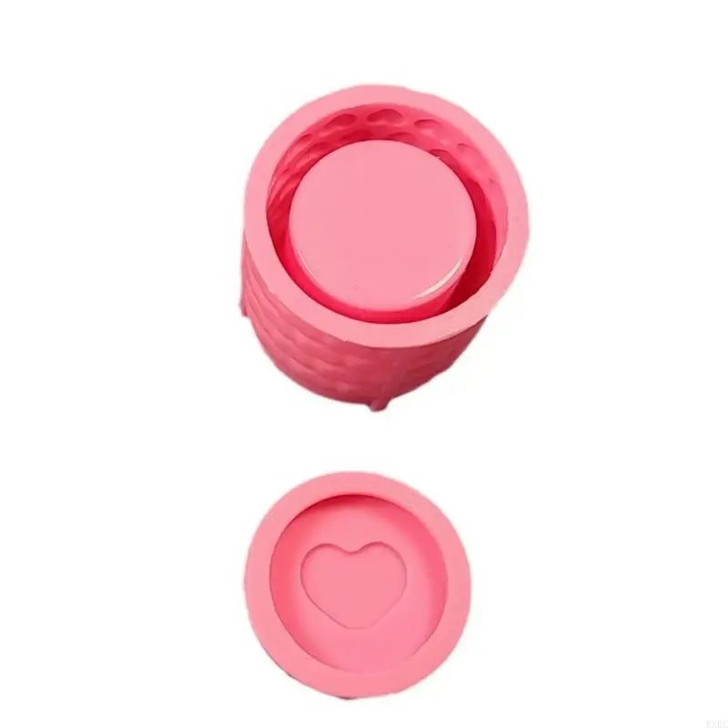 KXRC Cylinder Cup Silicone Mould Handmade Epoxy Resin Molds Jar with Lid Mold for Office Home Table Decorations