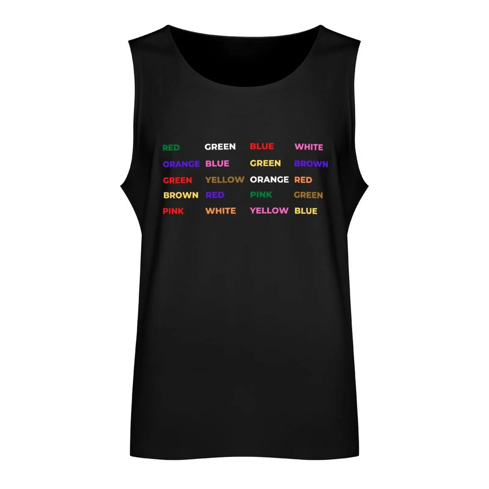 Stroop Test - Psychology, Neuroscience, Geek, Nerd, Brain, Stroop Effect, Cognition, Psych Tank Top vest men Gym clothes