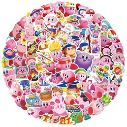 50/100PCS Kawaii Kirby Anime Game Stickers Skateboard Fridge Guitar Laptop Motorcycle Travel Cute Cartoon Kid Toy Sticker Gift