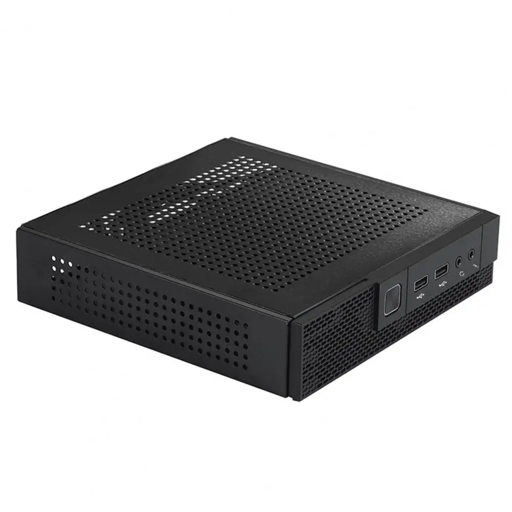 Portable Computer Chassis Portable Mini Htpc Desktop Chassis Quick Heat Dissipation Usb 2.0 Hd-compatible Audio for Thin-itx