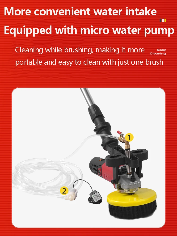 Floor Scrubber Multifunctional Replaceable Brush Head Commercial Hotel Hand Push Floor Cement Floor Polisher