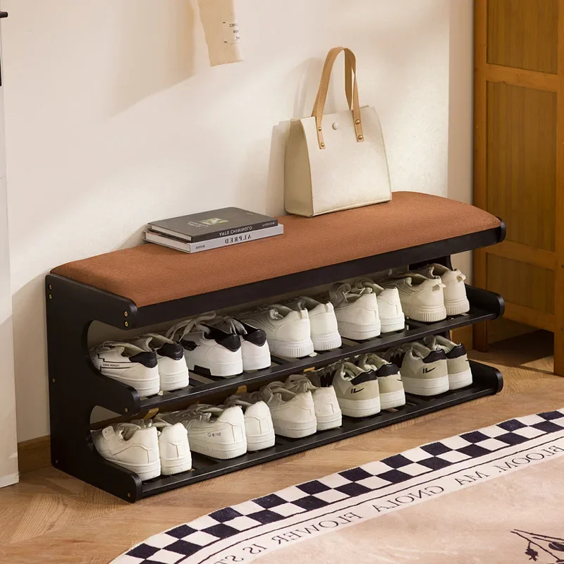 Multi-functional Indoor shoe change stool shoe cabinet integrated household door very narrow belt seated storage shoe rack