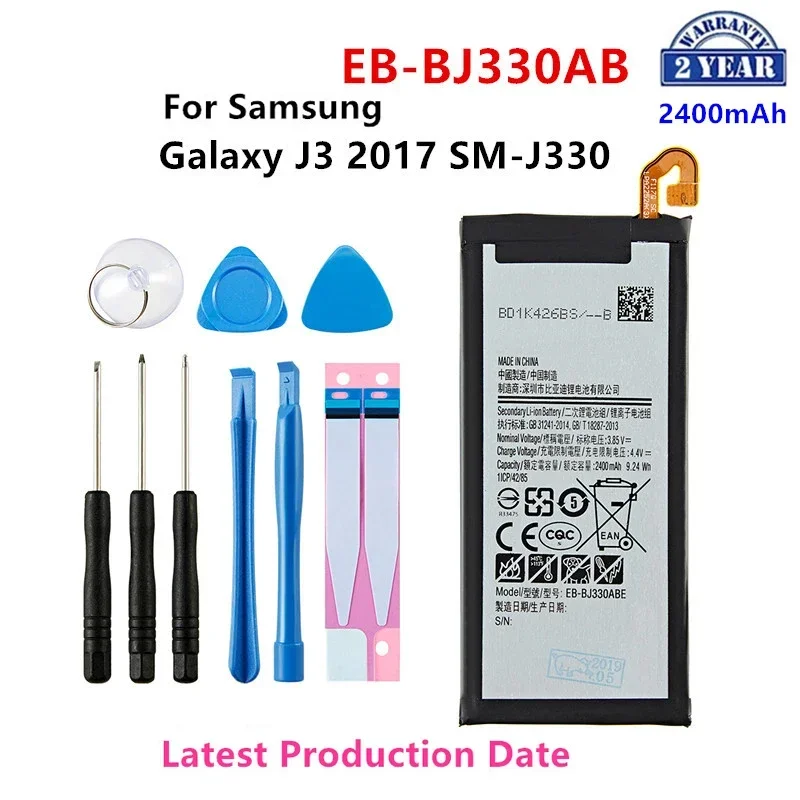 

Совершенно новый аккумулятор для Samsung Galaxy J3 2400 EB-BJ330ABE J3300 SM-J330 J330FN J330G J330L + Инструменты