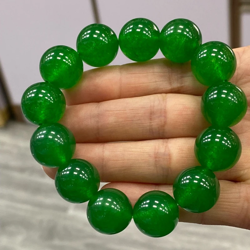 

New Natural High Ice Single Circle Jade Bracelet Green Bracelet, Unisex