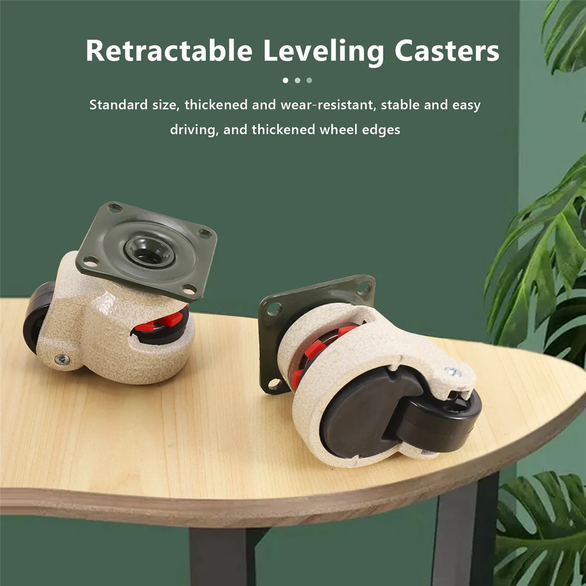 Retractable Leveling Casters4 Pcs Retractable Leveling Casters Industrial Machine Swivel Caster Castor Wheel for