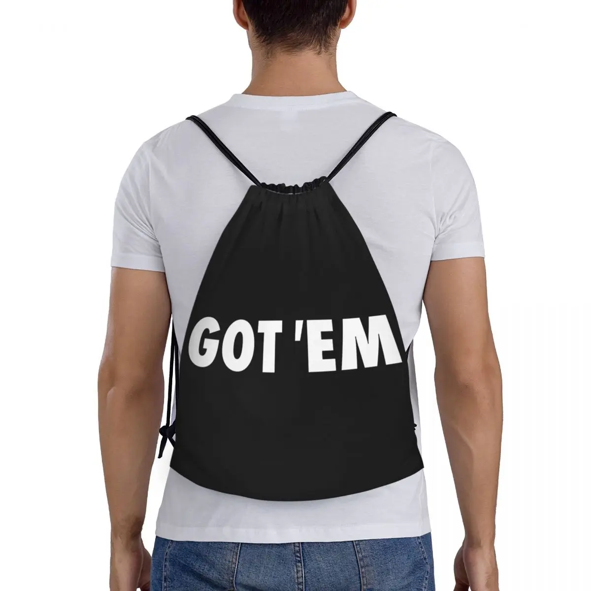 Custom Got Em Drawstring Bags Men Women Lightweight Sports Gym Storage Backpack