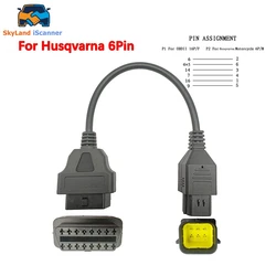 Motorcycle Cable For Husqvarna 6Pin Diagnosis Cable OBD2 16Pin Motorbike Cable Wires OBD2 Extension Cable to 6Pin Best Quality ﻿